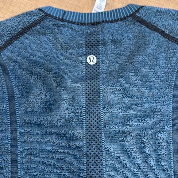 Lululemon Swiftly Tech Long Sleeve Crew Black / Desert Teal Size 10 - Picture 14 of 14